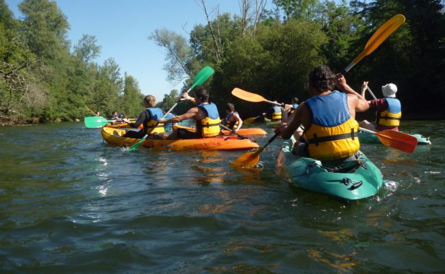 Groupe canoë en Ariège