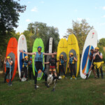 stand up paddle sur l'Ariège entre amis