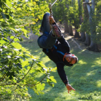 Tyrolienne en accrobranche