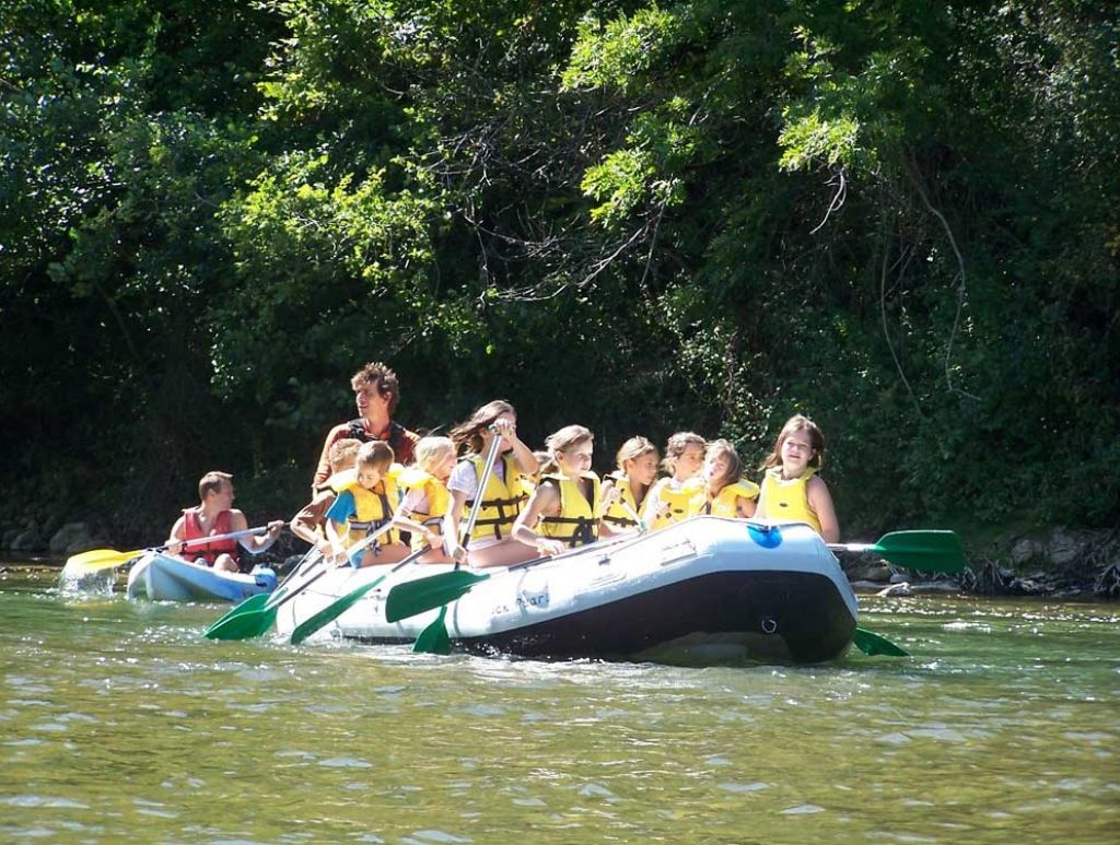 rafting avec des enfants