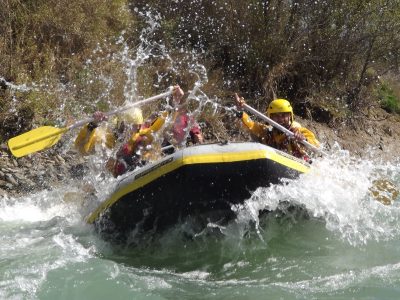 rafting sur eau en action