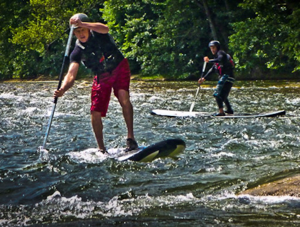 Descente stand up paddle ariège